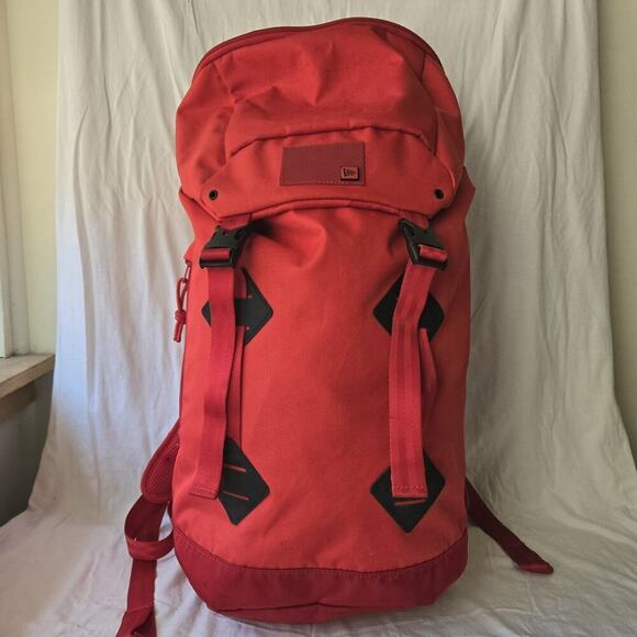 New Era Red Nylon Backpack Rucksack - Picture 1 of 8